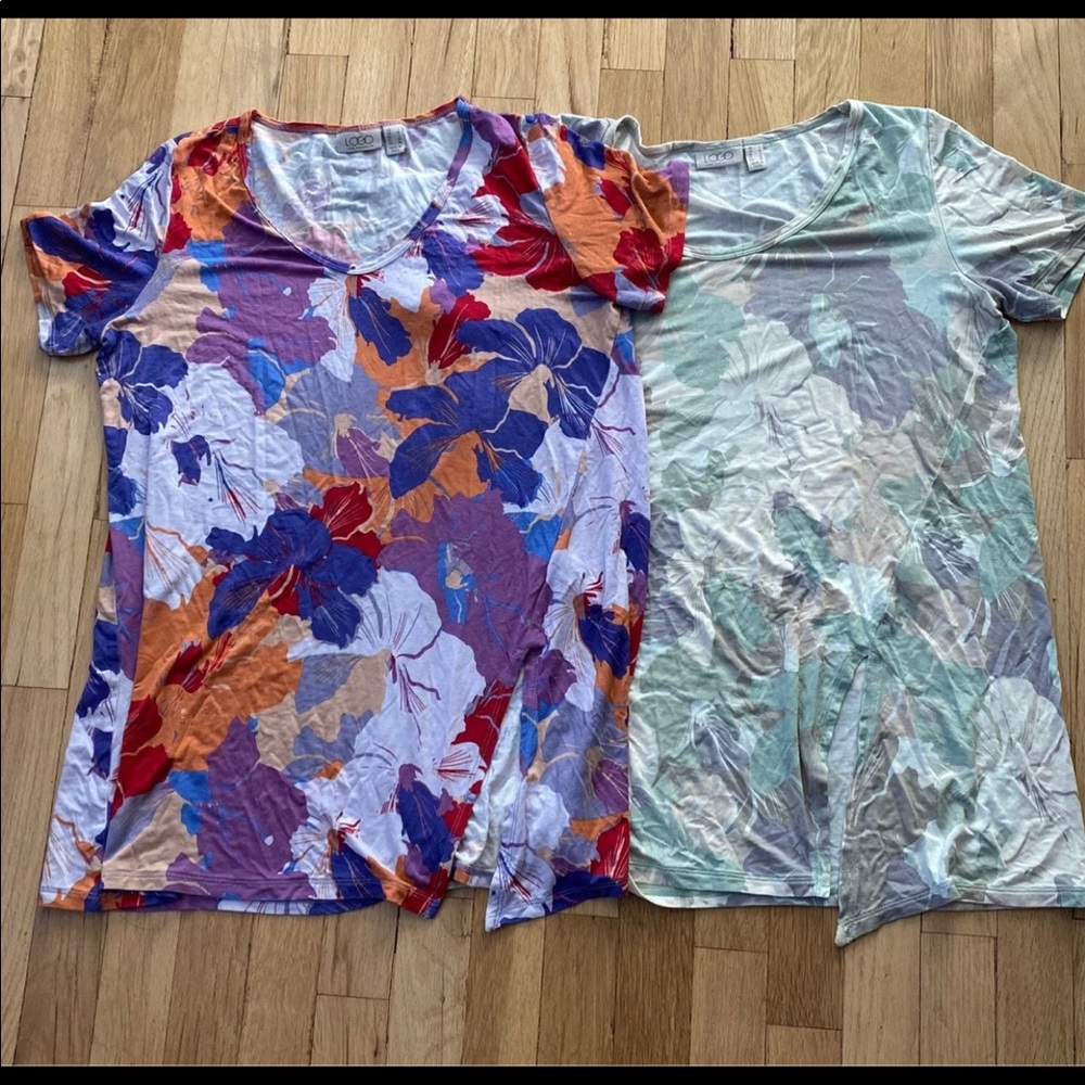 Lori Goldstein LOGO short sleeve top bundle